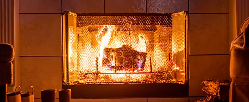 Mendota Hearth Landscape Fireplace Installation in North Decatur, Georgia