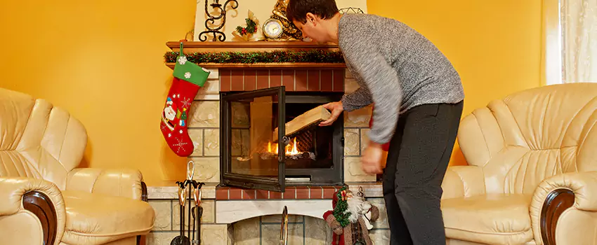 Rusted Metal Fireplace Restoration in North Decatur, Georgia